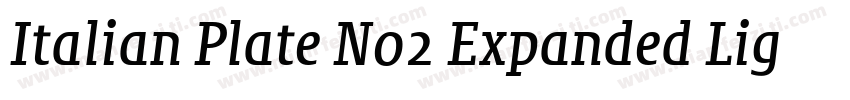 Italian Plate No2 Expanded Light字体转换